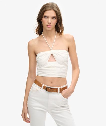 Damen Gewebtes, Kurz Geschnittenes Oberteil mit Aussparung - Größe: 40 - Superdry - Modalova