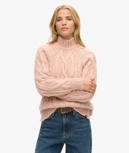 Pull en Maille Torsadée à col Montant Taille: 36 - Superdry - Modalova
