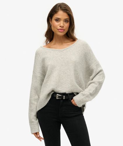 Damen Pullover mit V-ausschnitt in Übergröße - Größe: 36 - Superdry - Modalova