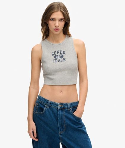 Dames Imprimé Débardeur Court Gaufré Athletic Essentials, , Taille: 36 - Superdry - Modalova