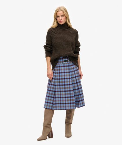 Damen Karierter Midi-faltenrock - Größe: 44 - Superdry - Modalova