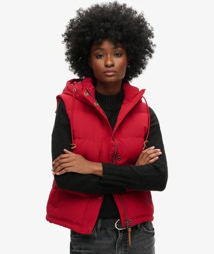 Damen Everest Steppweste mit Kapuze - Größe: 42 - Superdry - Modalova