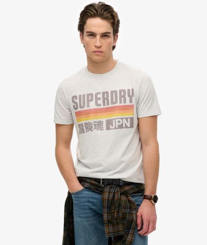 Herren Lässiges Japan T-shirt mit Streifen - Größe: M - Superdry - Modalova
