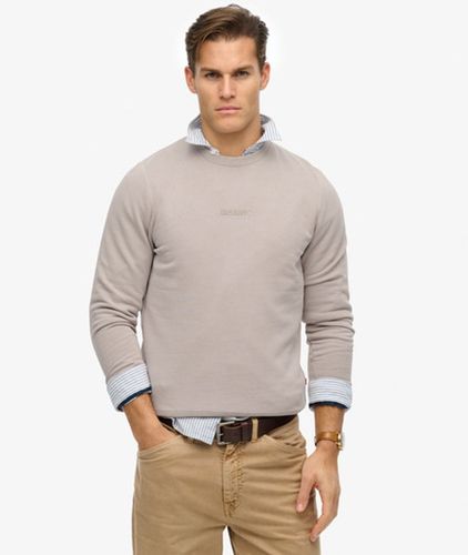 Herren Micro Rundhals-sweatshirt mit Logo - Größe: XL - Superdry - Modalova