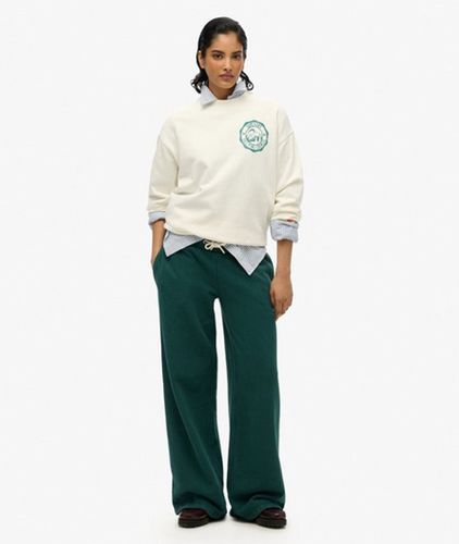 Damen Essential Jogginghose mit Logo und Weitem Bein - Größe: 36 - Superdry - Modalova