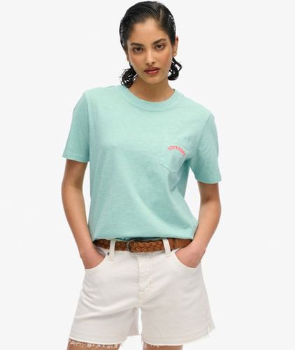 Damen Essential Logo T-shirt mit Stückgefärbter Tasche - Größe: 40 - Superdry - Modalova