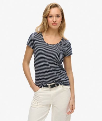 Damen Studios T-shirt mit Tiefem Ausschnitt - Größe: 38 - Superdry - Modalova