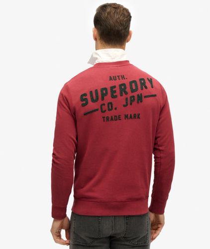 Logo Sweat à Texte Appliqué Workwear, Rouge Bordeaux, Taille: M - Superdry - Modalova