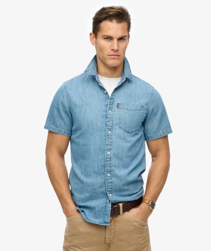 Men's Essential Kurzarm-jeanshemd - Größe: Xxl - Superdry - Modalova