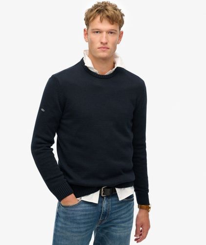 Pull col Rond en Maille Cotton Classics Taille: L - Superdry - Modalova