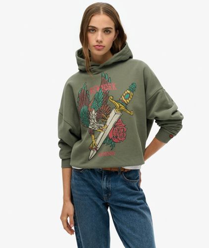 Damen Lässiges Neo Trad Hoodie mit Tattoo-print - Größe: 36 - Superdry - Modalova