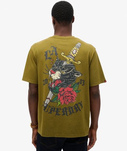 Herren Neo Trad Locker Geschnittenes T-shirt mit Tattoo-grafik - Größe: S - Superdry - Modalova