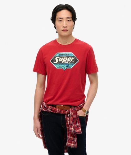 Herren Locker Geschnittenes Gasoline Grafik-t-shirt - Größe: L - Superdry - Modalova