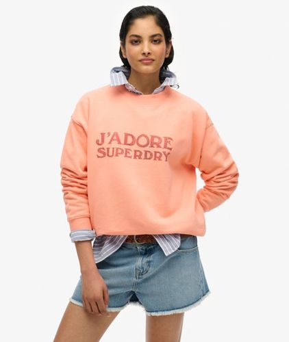 Women's Lockeres Sport Luxe Sweatshirt mit Rundhalsausschnitt - Größe: 40 - Superdry - Modalova