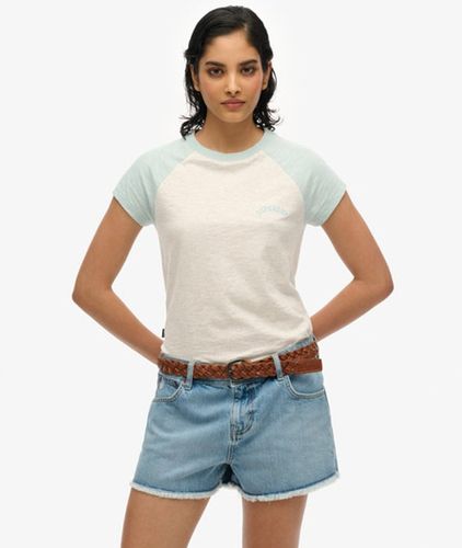 Women's Essential Raglan-t-shirt aus Bio-baumwolle mit Logo - Größe: 38 - Superdry - Modalova