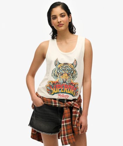 Damen Biker Rock Racer-tanktop - Größe: 40 - Superdry - Modalova