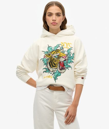 Damen Lässiges Neo Trad Hoodie mit Tattoo-print - Größe: 40 - Superdry - Modalova