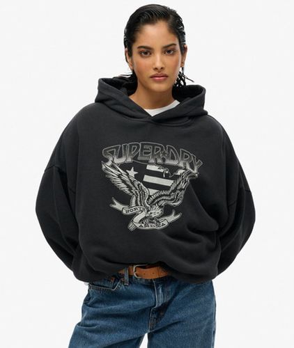 Women's Lo-fi Biker Kapuzenjacke in Übergröße - Größe: 44 - Superdry - Modalova