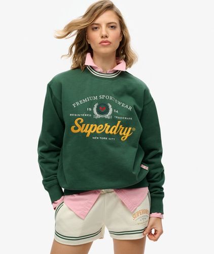Damen Lockeres Country Club Sweatshirt mit Rundhalsausschnitt - Größe: 42 - Superdry - Modalova