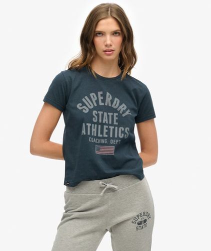 Women's Figurbetontes Athletic T-shirt mit Grafik - Größe: 40 - Superdry - Modalova
