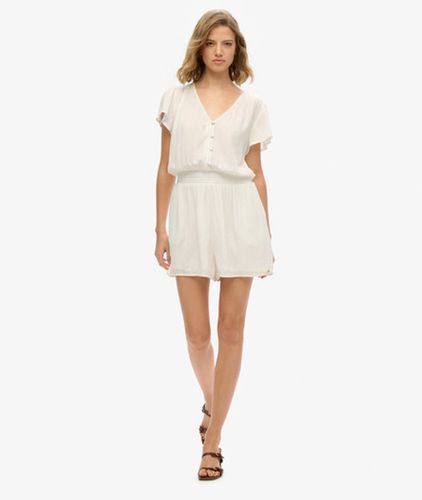 Damen Kurzärmeliger Playsuit mit Print, Wollweiß - Größe: 34 - Superdry - Modalova