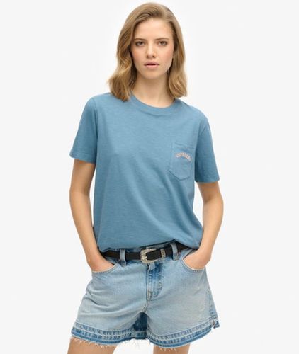 Damen Essential Logo T-shirt mit Stückgefärbter Tasche - Größe: 42 - Superdry - Modalova
