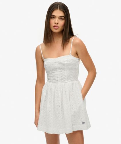 Robe Caraco Courte Brodée Taille: 36 - Superdry - Modalova