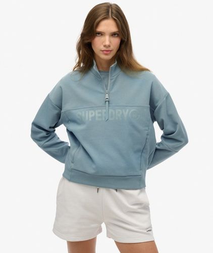 Damen Active Tech Logo Relaxed Sweatshirt mit Reißverschluss, - Größe: 36 - Superdry - Modalova