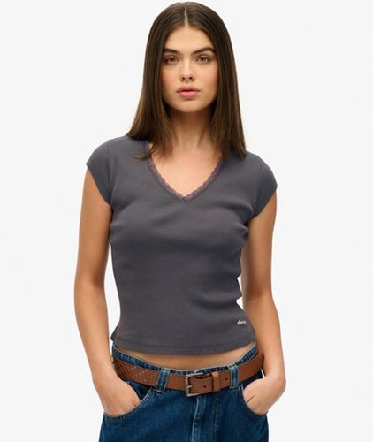 Women's Essential Oberteil mit Spitzenbordüre - Größe: 38 - Superdry - Modalova