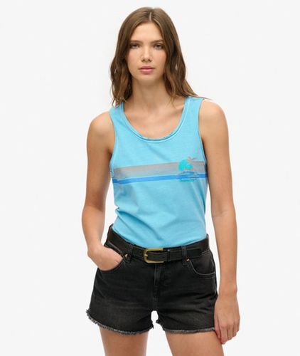 Damen Gestreiftes Outdoor-tanktop mit Tiefem Rundhalsausschnitt - Größe: 44 - Superdry - Modalova