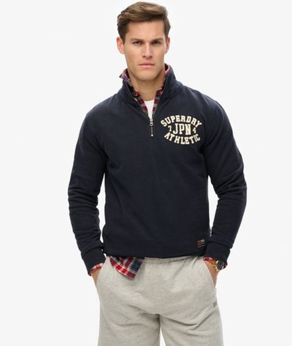Herren Vintage Athletic Sweatshirt mit Halblangem Reißverschluss - Größe: S - Superdry - Modalova