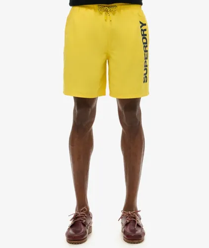 Herren 17-Zoll-Badeshorts aus Recyceltem Material mit Sportgrafik - Größe: L - Superdry - Modalova