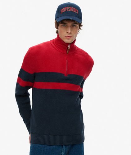 Pull Rayé Coton à col Zippé Classic Taille: L - Superdry - Modalova