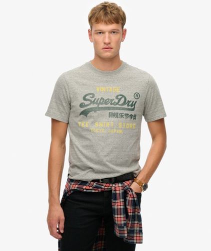 Men's Klassisches, Lässiges T-shirt mit Vintage-logo - Größe: L - Superdry - Modalova