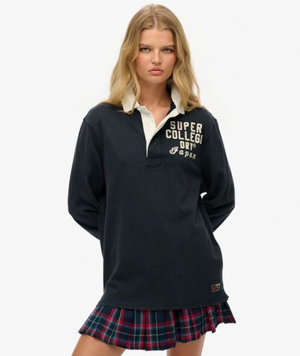 Women's Übergroßes Athletic Rugby-oberteil - Größe: L - Superdry - Modalova