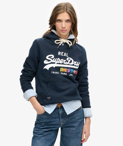 Damen Vintage Hoodie mit Farbigem Logo - Größe: 38 - Superdry - Modalova