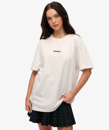 Damen T-shirt in Übergröße mit Mikro-logo - Größe: L - Superdry - Modalova