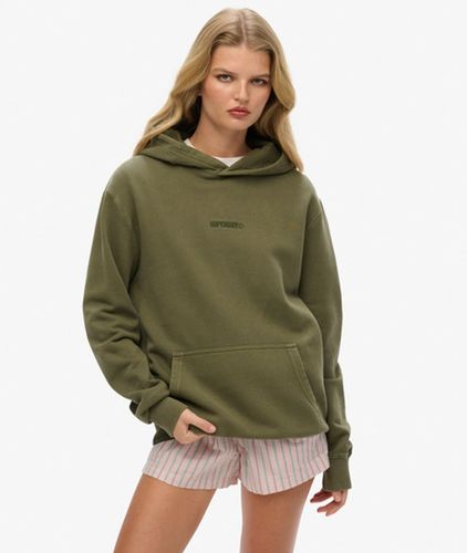 Women's Hoodie in Übergröße mit Mikro-logo - Größe: L - Superdry - Modalova