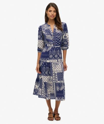 Damen Gestuftes, Gewebtes Midikleid - Größe: 36 - Superdry - Modalova