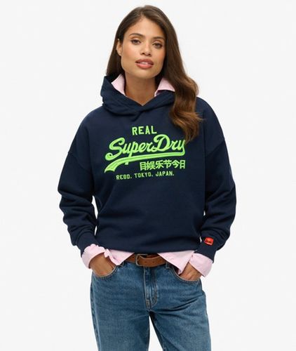 Women's Vintage Logo Neon Relaxed Hoodie / - Größe: 44 - Superdry - Modalova