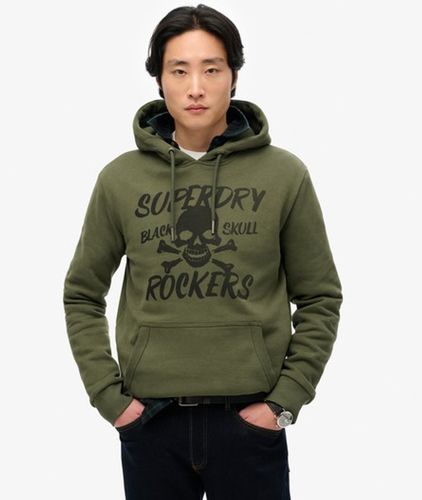 Men's Schwarze Kapuzenjacke mit Totenkopf - Größe: Xxl - Superdry - Modalova