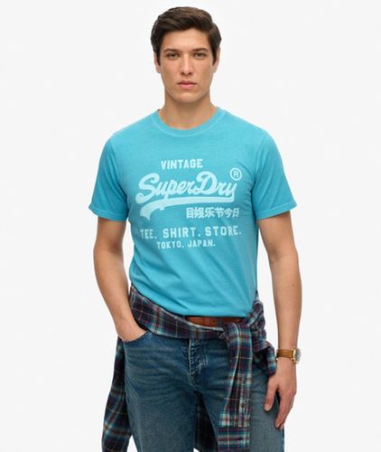 Herren Lässiges Vintage Logo T-shirt in Neonfarben - Größe: S - Superdry - Modalova