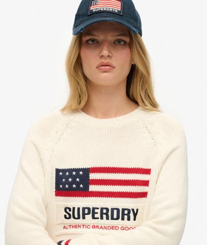 Damen , und Americana Strickpullover mit Rundhalsausschnitt, Größe: 42 - Superdry - Modalova