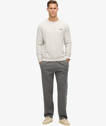 S Droit a Logo Essential Pantalon de Survêtement Gris Brodé, Taille: S - Superdry - Modalova