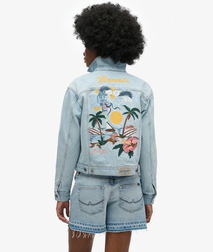 Women's Verzierte Jeansjacke - Größe: 40 - Superdry - Modalova
