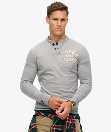Herren Grandad-oberteil im Vintage-stil mit Langen Ärmeln - Größe: L - Superdry - Modalova