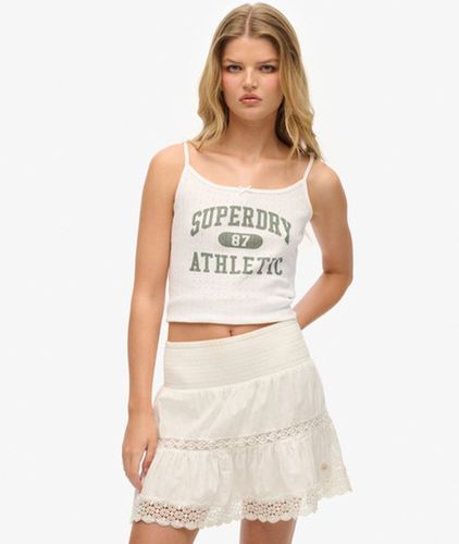 Damen Spitzenbesatz Ibiza Minirock Mit Spitzenmix, , Größe: 42 - Superdry - Modalova