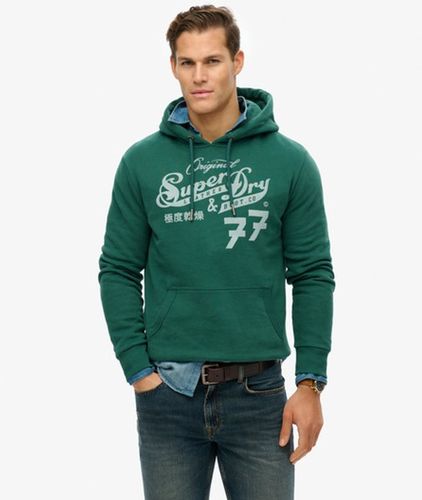 Herren Hoodie mit „leather & Boot Co"-schriftzug - Größe: Xxl - Superdry - Modalova
