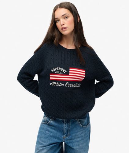 Pull Ample en Maille Torsadée Flag Taille: 42 - Superdry - Modalova