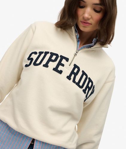 Sweat à col Zippé et Motif Appliqué Athletic Essentials Taille: 36 - Superdry - Modalova